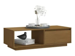 Mesa De Centro* Mesa de centro 110x50x33,5 cm pinho maciço mel PT720835 Castanho