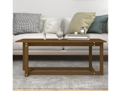 vidaxl Mesa de centro 110x55x45 cm pinho maciço castanho mel^ Mesa De Centro