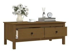 Mesa De Centro* Mesa de centro 100x50x40 cm pinho maciço mel PT157332 Castanho
