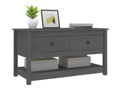 Clearance vidaxl Mesa de centro 102x49x55 cm pinho maciço cinza Cinzento