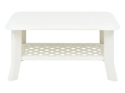 Mesa De Centro| Mesa de centro 90x60x46 cm plástico PT816490 Branco