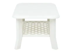 Mesa De Centro| Mesa de centro 90x60x46 cm plástico PT816490 Branco