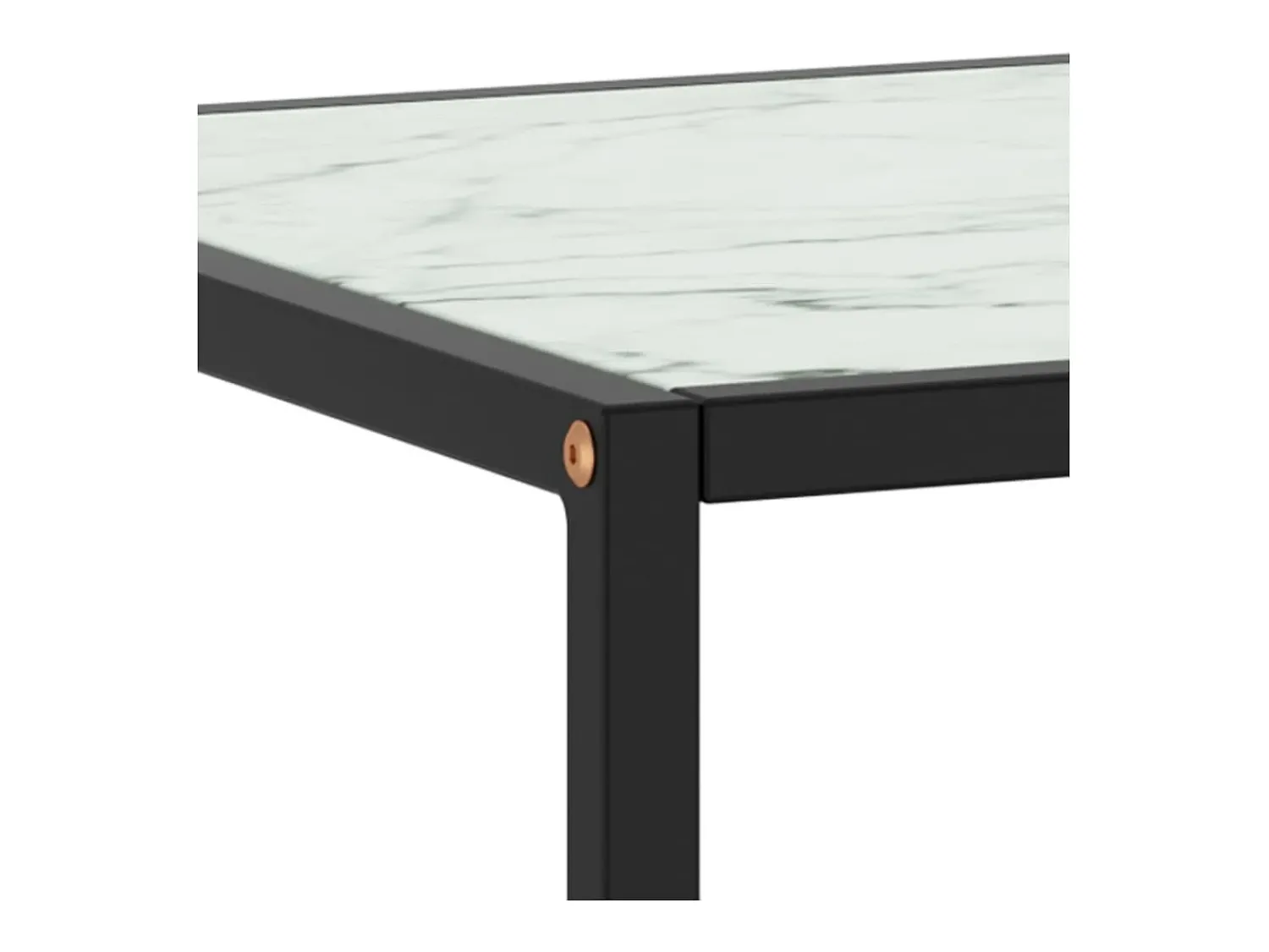 Clearance Mesa de centro 90x90x50 cm com vidro marmorizado branco PT967843 Preto