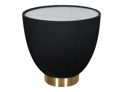 Mesa de centro 47x45x47 cm preto branco dourado modig m69^ Mesa De Centro