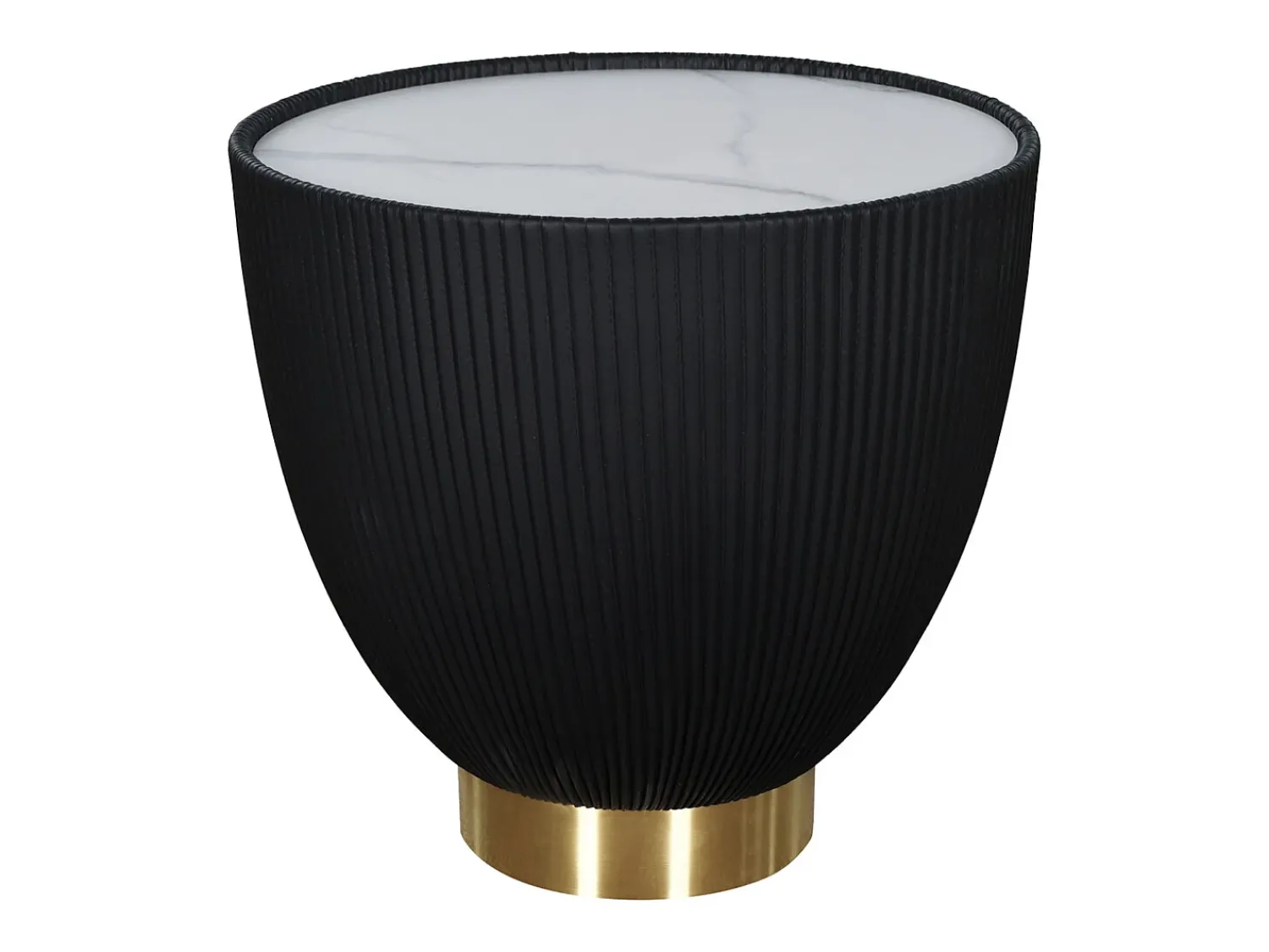 Mesa de centro 47x45x47 cm preto branco dourado modig m69^ Mesa De Centro