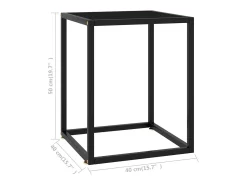 Mesa de centro 40x40x50 cm com vidro PT849057^ Mesa De Apoio