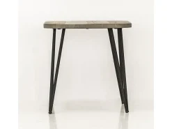 Mesa De Centro* Mesa de centro 50x50x50 cm preta adesso adesl07 Preto / Cinzento / Bege