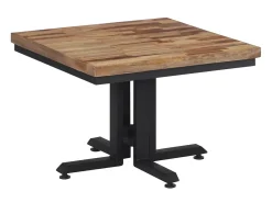 Mesa de centro 55x55x40 cm teca recuperada maciça PT757192^ Mesa De Centro