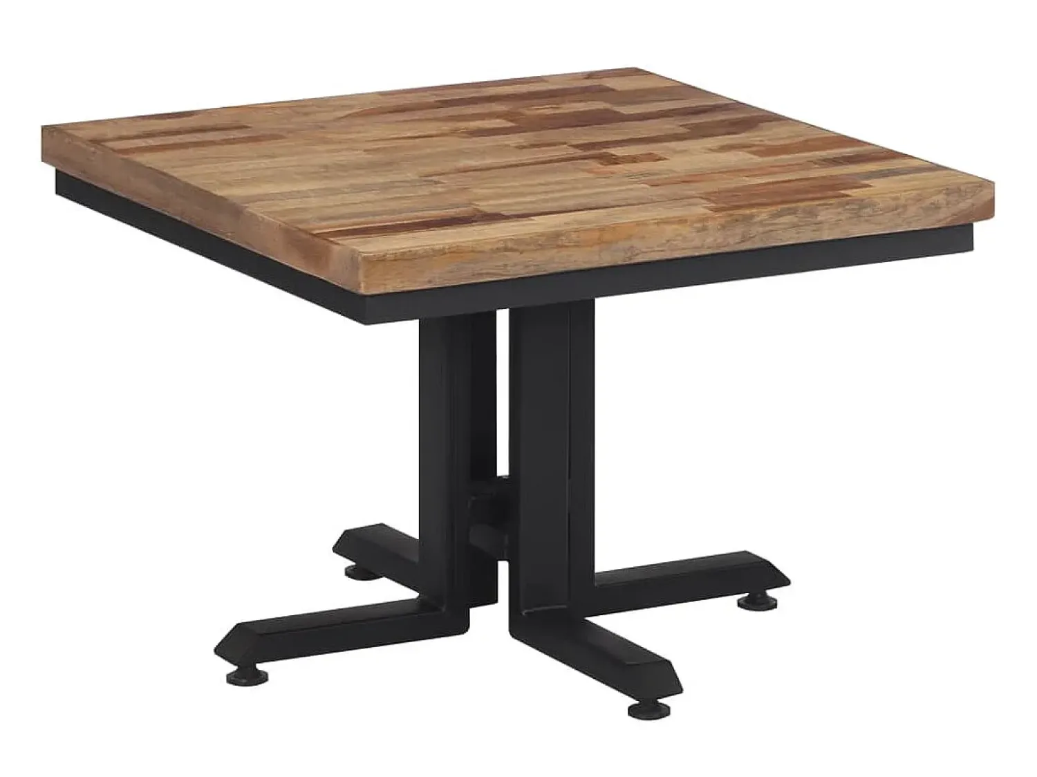 Mesa de centro 55x55x40 cm teca recuperada maciça PT757192^ Mesa De Centro