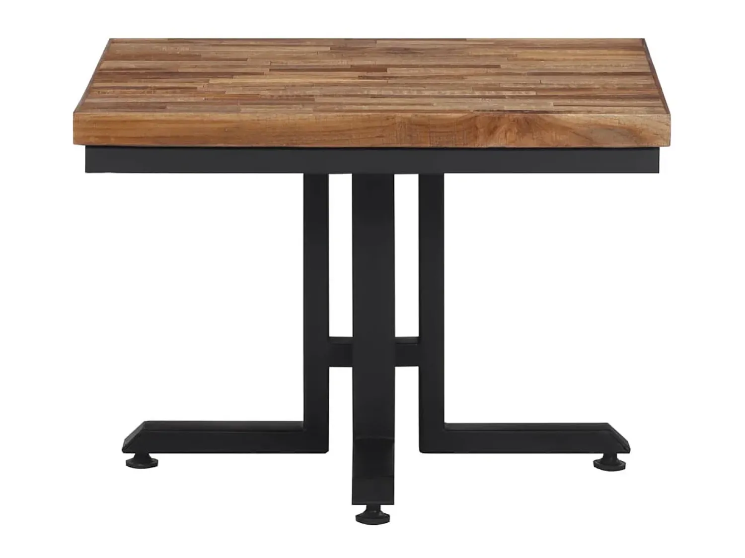 Mesa de centro 55x55x40 cm teca recuperada maciça PT757192^ Mesa De Centro