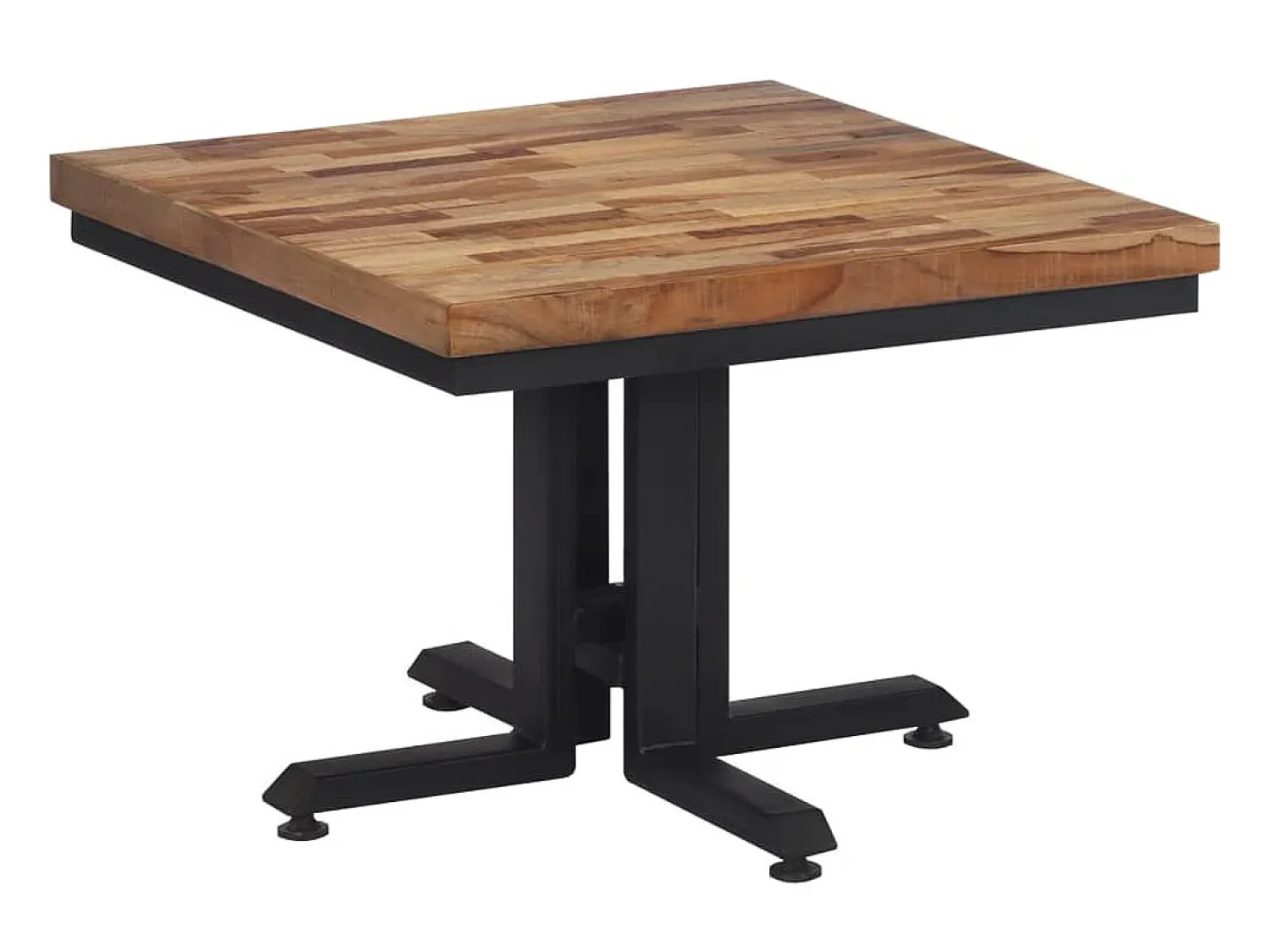 Mesa de centro 55x55x40 cm teca recuperada maciça PT757192^ Mesa De Centro