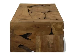 Mesa De Centro* Mesa de centro 90x50x30 cm teca genuína PT886338 Castanho