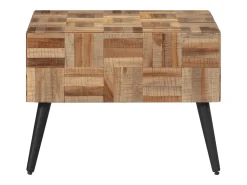 Clearance vidaxl Mesa de centro 55x55x40 cm teca recuperada maciça Cinzento