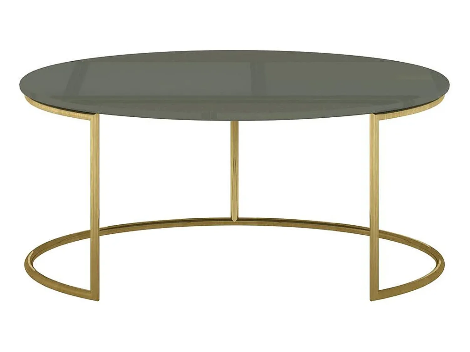Mesa De Centro* Mesa de centro 80x35x80 cm verde Rose Hill RH07 Verde / Dourado