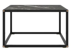 Online Mesa de centro 60x60x35 cm vidro mármore PT651558 Preto