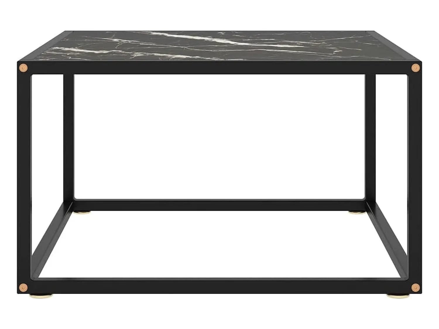 Online Mesa de centro 60x60x35 cm vidro mármore PT651558 Preto