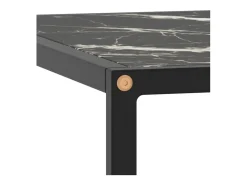 Online Mesa de centro 60x60x35 cm vidro mármore PT651558 Preto