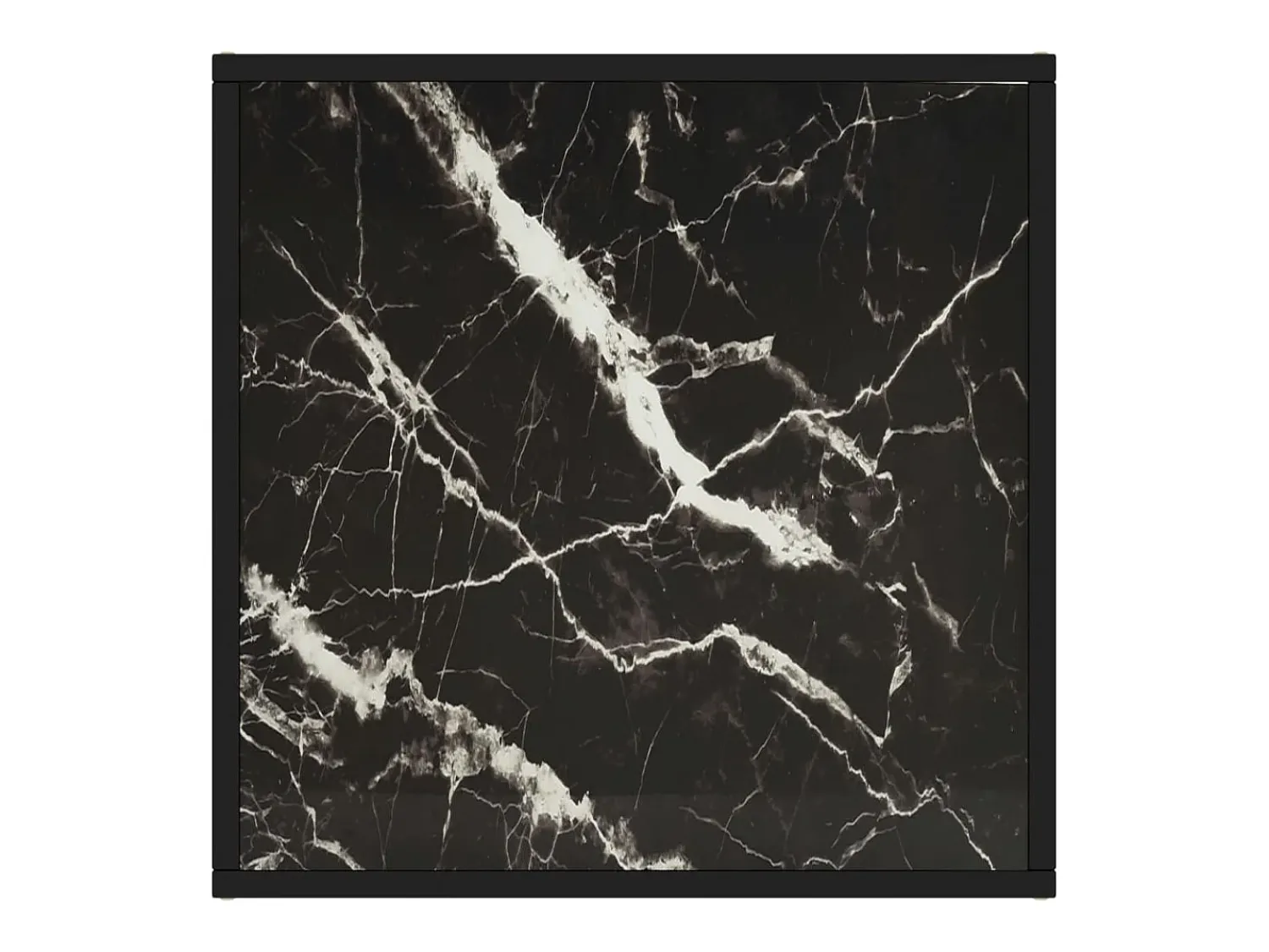 Online Mesa de centro 60x60x35 cm vidro mármore PT651558 Preto