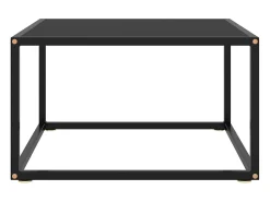Mesa De Centro| Mesa de centro 60x60x35 cm vidro PT837382 Preto
