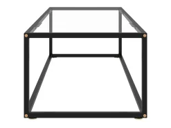 Mesa De Centro* Mesa de centro 120x50x35 cm vidro temperado PT610858 Preto