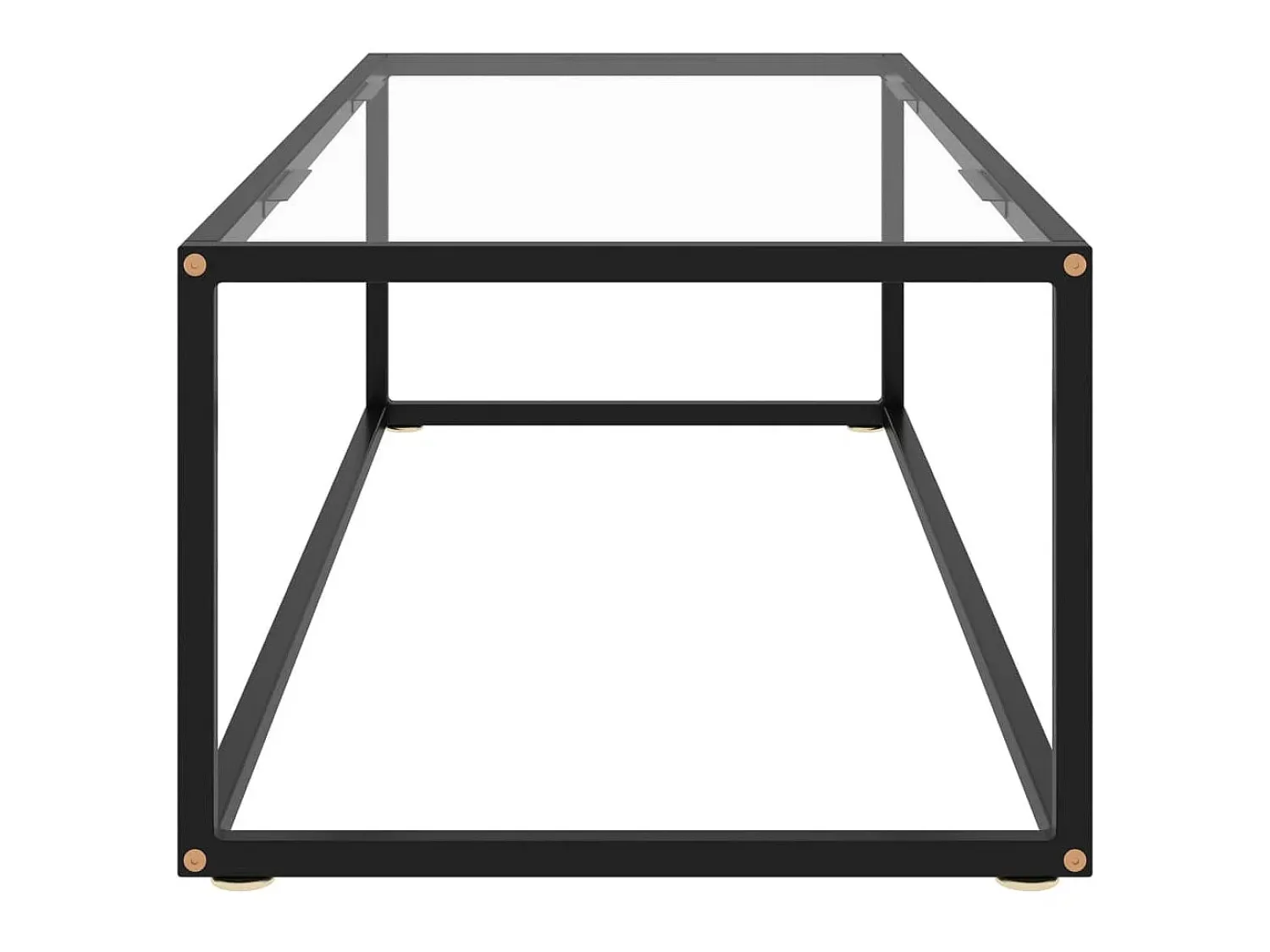 Mesa De Centro* Mesa de centro 120x50x35 cm vidro temperado PT610858 Preto