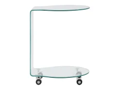 Mesa De Centro*vidaxl Mesa de centro 45x40x58 cm vidro temperado Transparente