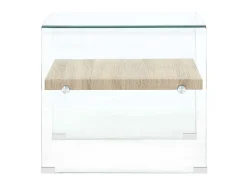 Mesa De Centro| Mesa de centro 50x50x45 cm vidro temperado PT897255 Transparente