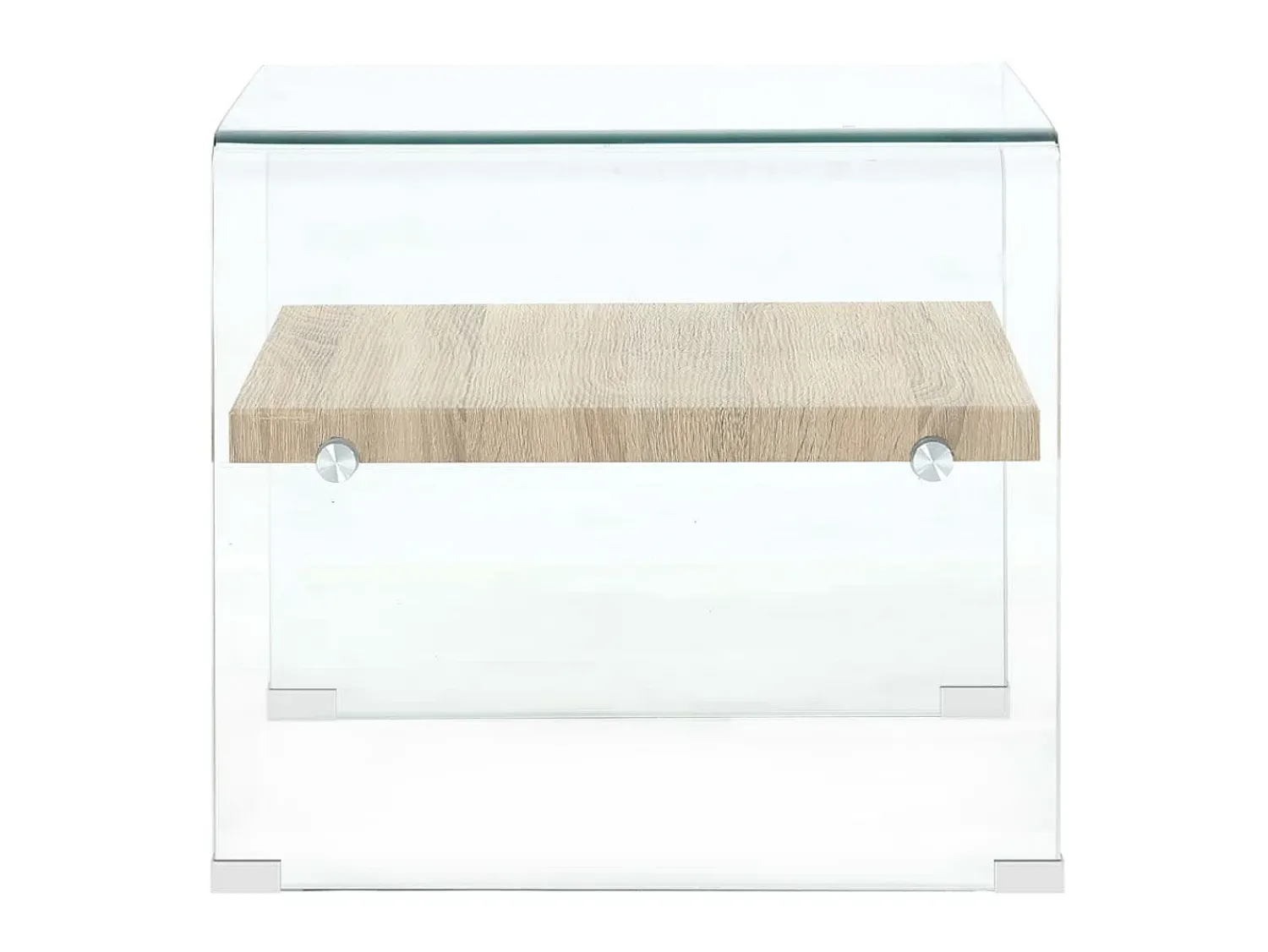 Mesa De Centro| Mesa de centro 50x50x45 cm vidro temperado PT897255 Transparente