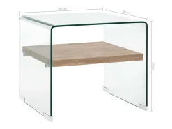 Mesa De Centro| Mesa de centro 50x50x45 cm vidro temperado PT897255 Transparente
