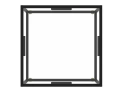 Mesa De Centro| Mesa de centro 60x60x35 cm vidro temperado PT555279 Preto