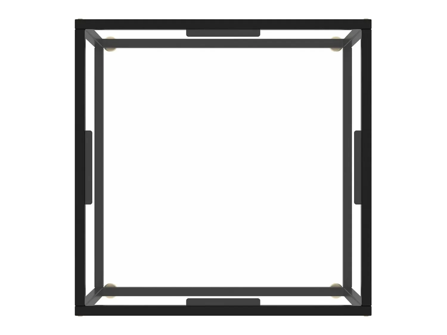 Mesa De Centro| Mesa de centro 60x60x35 cm vidro temperado PT555279 Preto