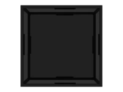 Hot Mesa de centro 60x60x35 cm vidro temperado PT122464 Preto