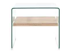 Discount vidaxl Mesa de centro 50x50x45 cm vidro temperado Transparente