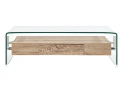 Mesa De Centro* Mesa de centro 98x45x31 cm vidro temperado PT113912 Transparente