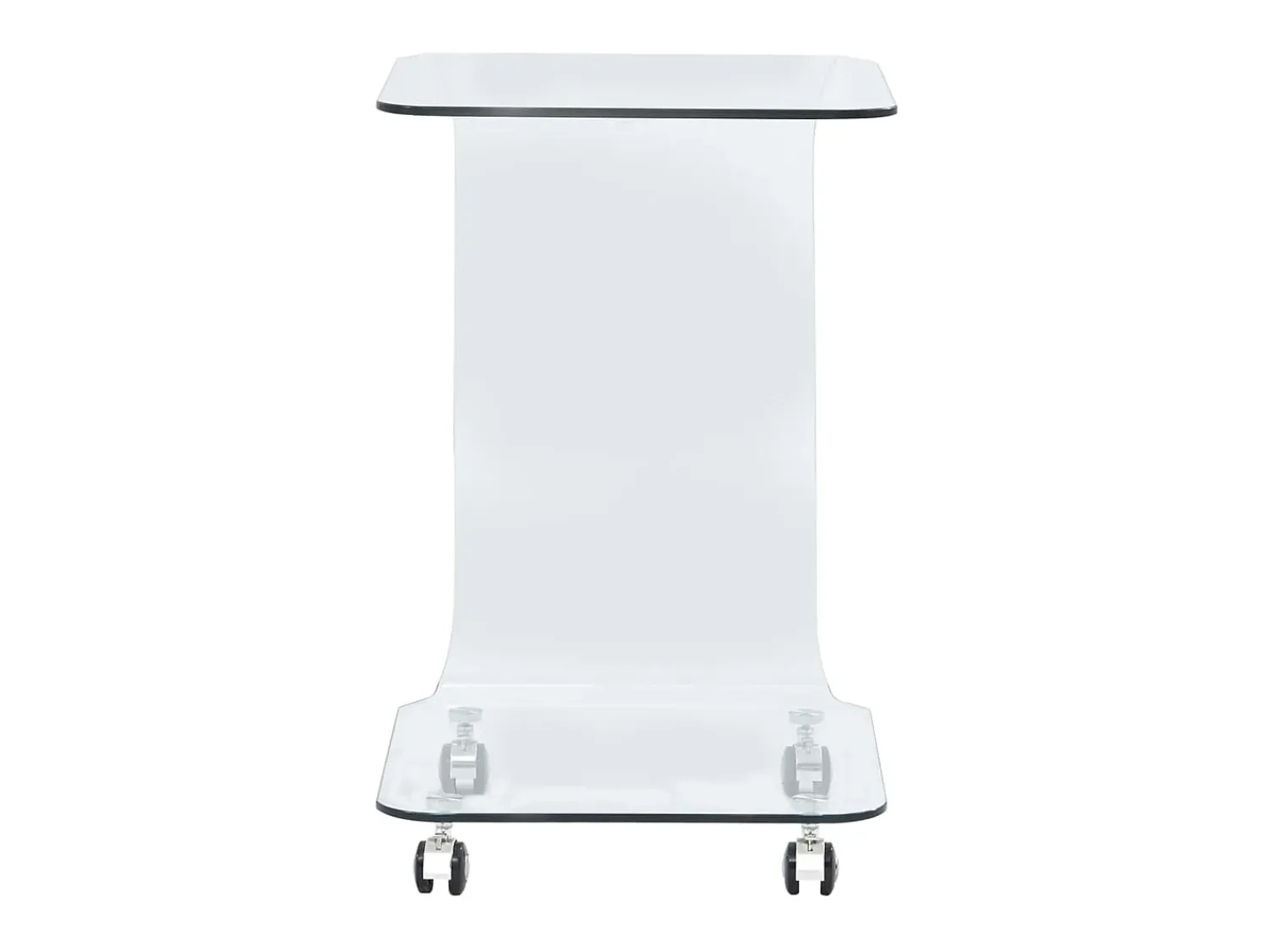 Mesa De Apoio| Mesa de centro 45x40x63 cm vidro temperado PT975192 Vermelho