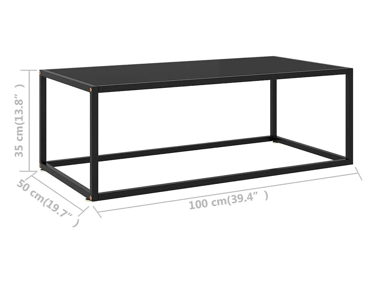 vidaxl Mesa de centro 100x50x35 cm vidro^ Mesa De Centro
