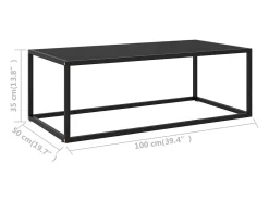 vidaxl Mesa de centro 100x50x35 cm vidro^ Mesa De Centro