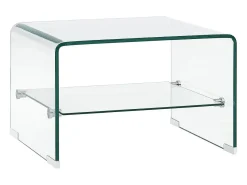 Mesa De Centro|vidaxl Mesa de centro 50x45x33 cm vidro temperado Transparente