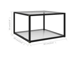 Mesa De Centro| Mesa de centro 60x60x35 cm vidro temperado PT304333 Transparente