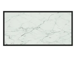 Mesa De Centro* Mesa de centro 100x50x35 cm vidro mármore branco PT153973 Preto