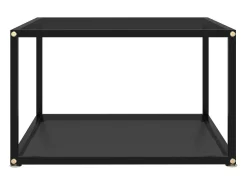 Best vidaxl Mesa de centro 60x60x35 cm vidro temperado Preto