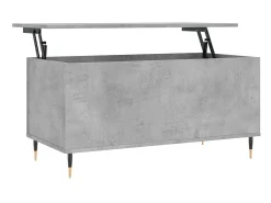 Mesa De Centro| Mesa de centro 90x44,5x45 derivados de madeira cimento PT550908 Cinzento