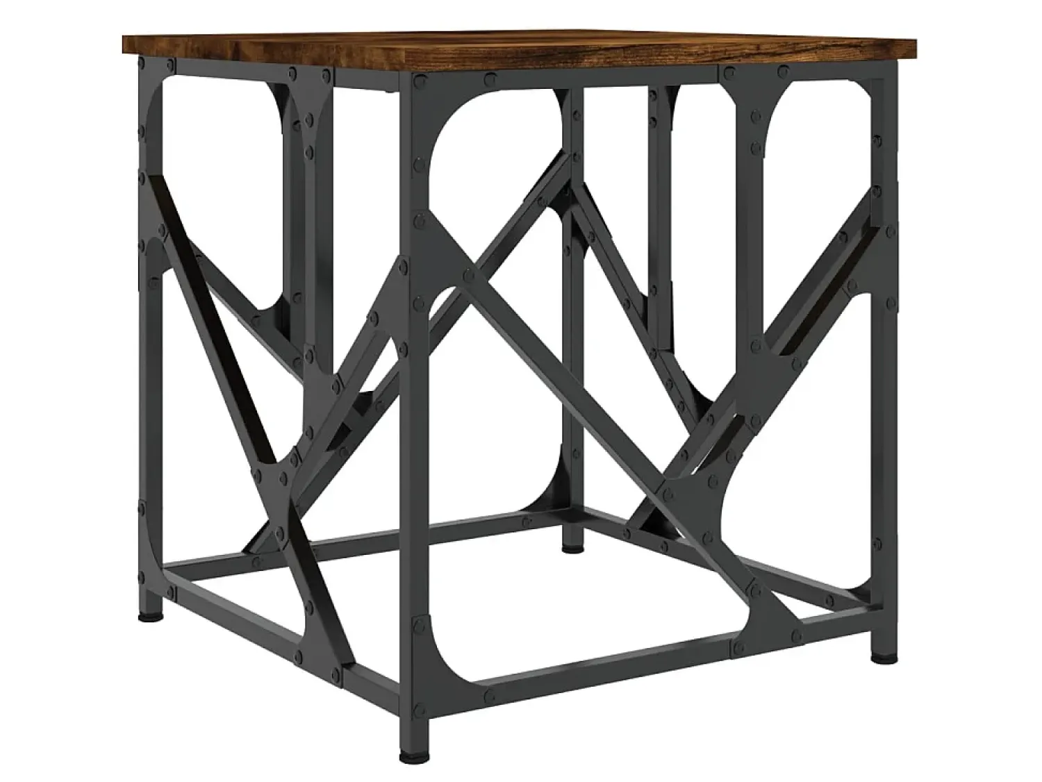 Mesa De Centro* Mesa de centro 45x45x47,5 derivados madeira carvalho fumado PT194610 Castanho