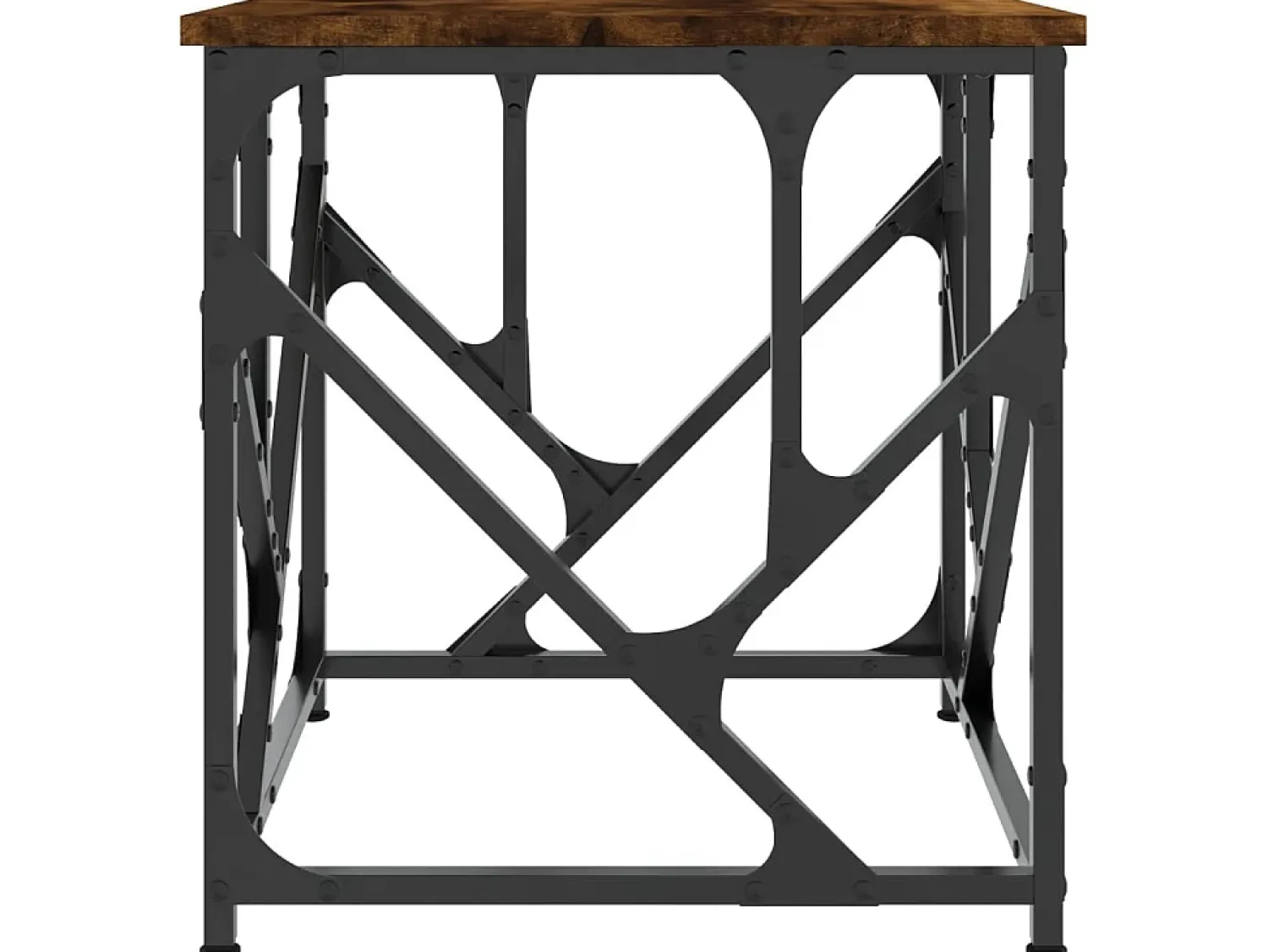 Mesa De Centro* Mesa de centro 45x45x47,5 derivados madeira carvalho fumado PT194610 Castanho
