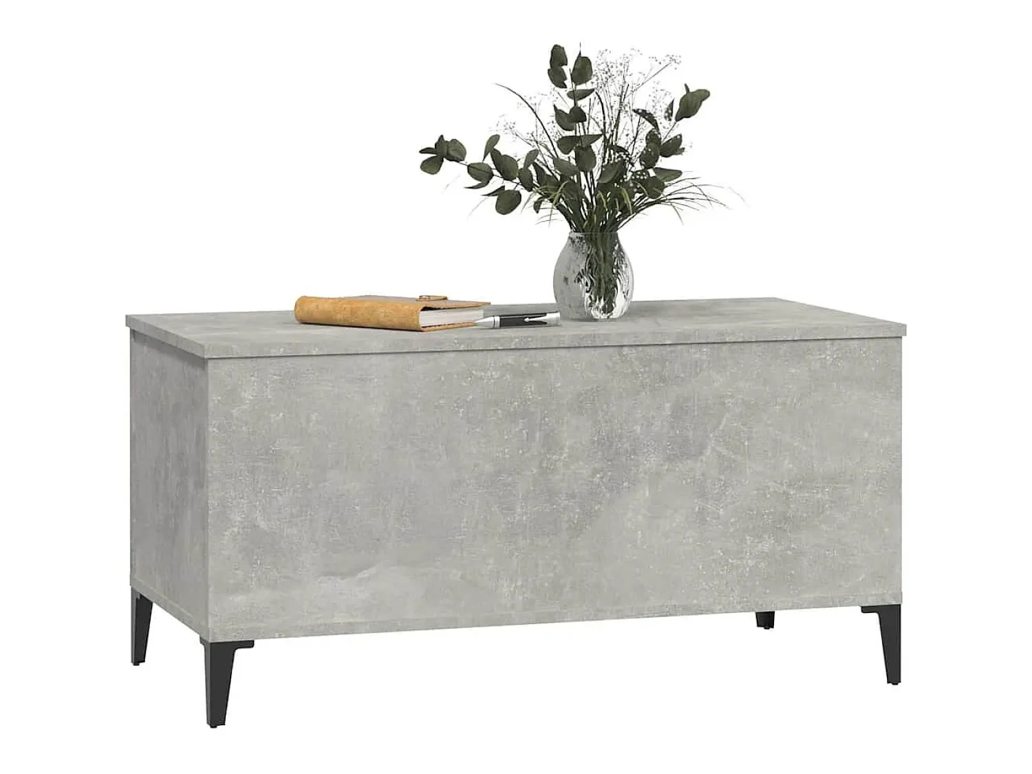 Mesa De Centro*vidaxl Mesa de centro 90x44,5x45 derivados de madeira cimento Cinzento