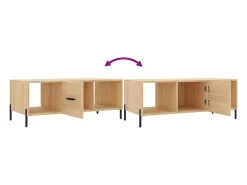 Clearance vidaxl Mesa de centro 102x50x40 derivados de madeira carvalho sonoma Natural claro
