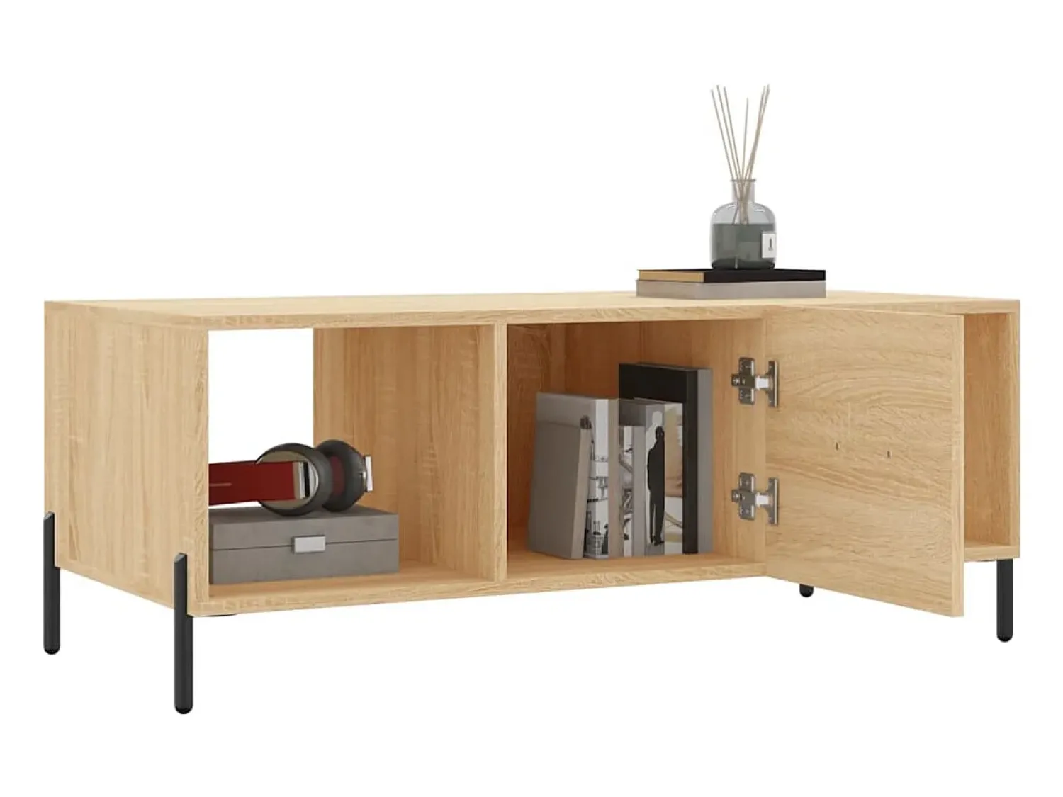 Clearance vidaxl Mesa de centro 102x50x40 derivados de madeira carvalho sonoma Natural claro