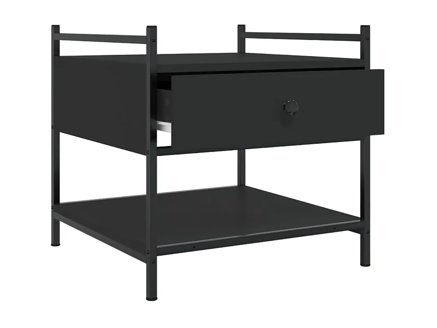 Mesa De Centro| Mesa de centro 50x50x50 derivados de madeira PT113292 Preto