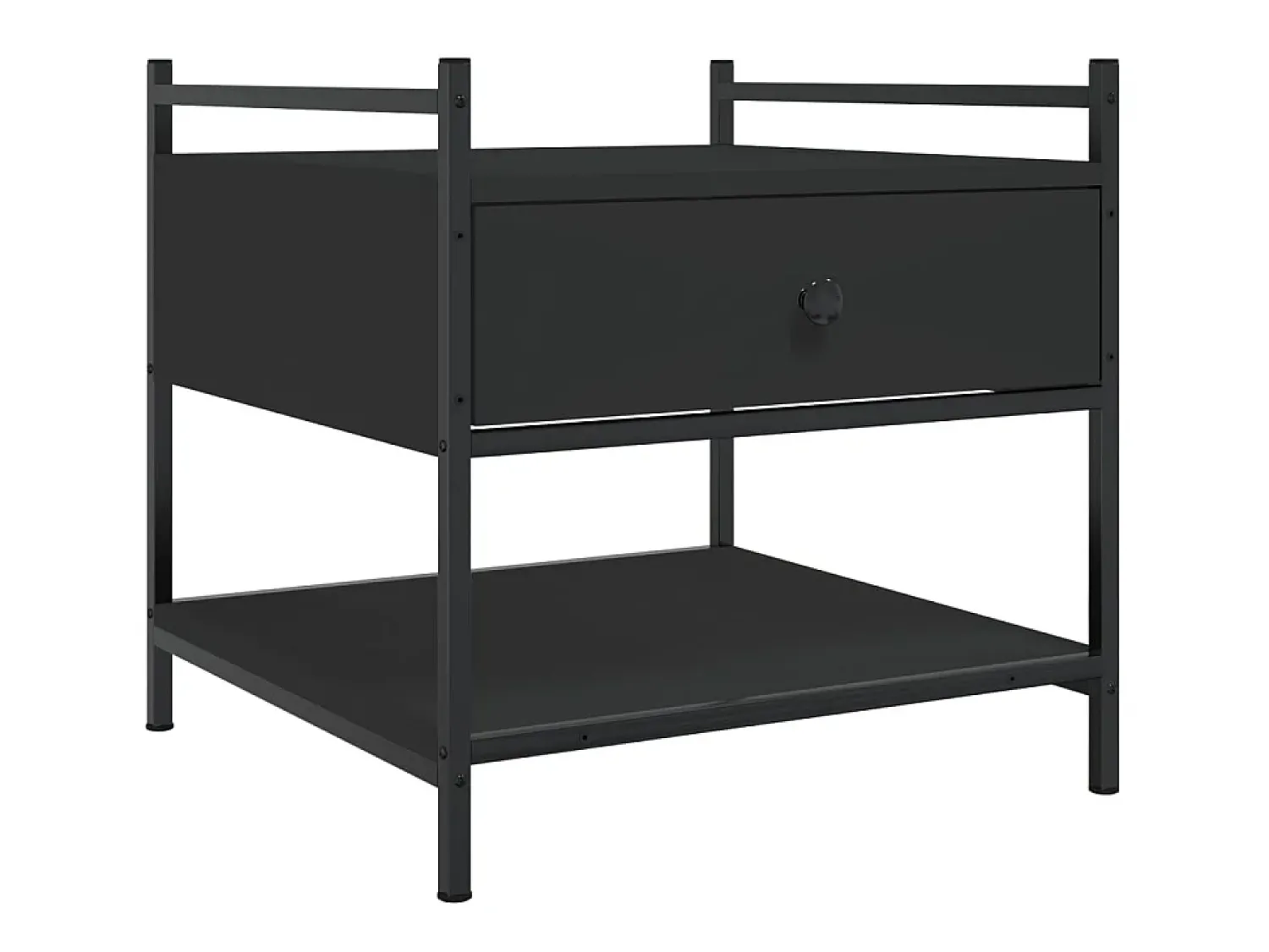 Mesa De Centro| Mesa de centro 50x50x50 derivados de madeira PT113292 Preto