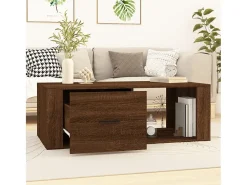 Mesa De Centro| Mesa de centro 100x50,5x35 derivados madeira carvalho PT301551 Castanho